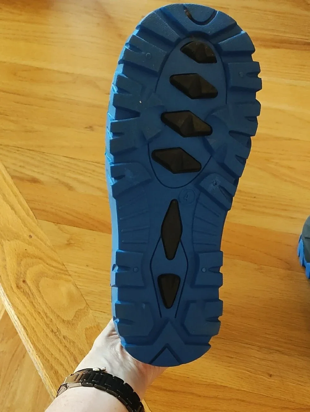 Kids Black and Blue Insulated Snow Boots